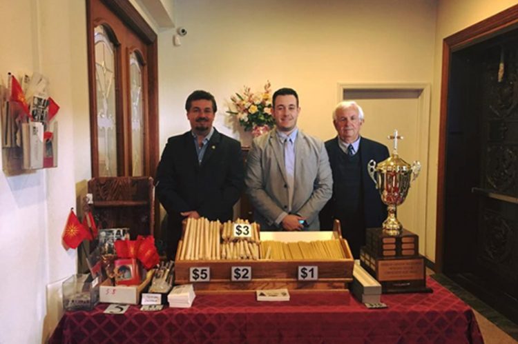 Nick with his father Tom and son Cristian at church volunteering & selling candles before Sunday services